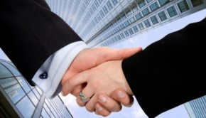 Shaking hands business deal