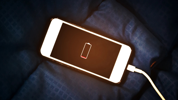 iPhone with low battery
