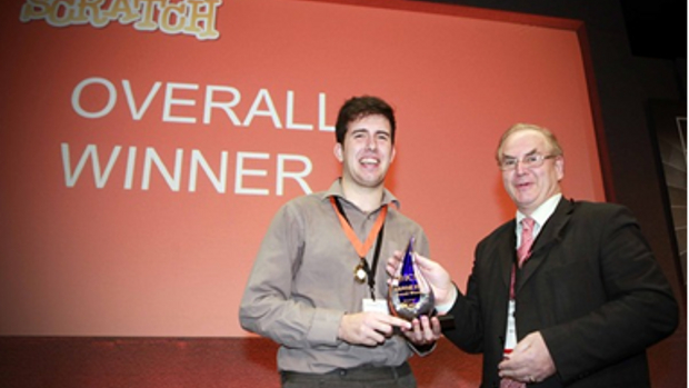 Scratch 2014 overall winner Shane Fanning with Michael O’Connor, chairman, ICS Skills Board