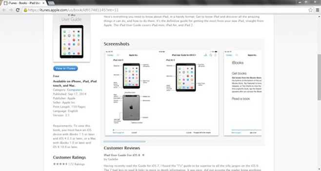 Screen capture of Apple's iPad Mini 3 and iPad Air 2 leak