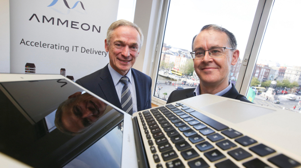 Minister for Jobs, Enterprise & Innovation Richard Bruton with Ammeon CEO Fred Jones