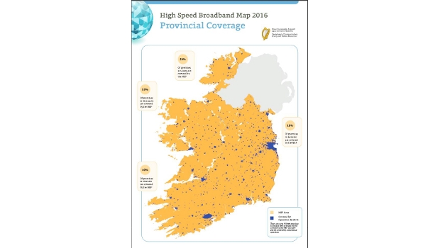 Ireland broadband map 2016