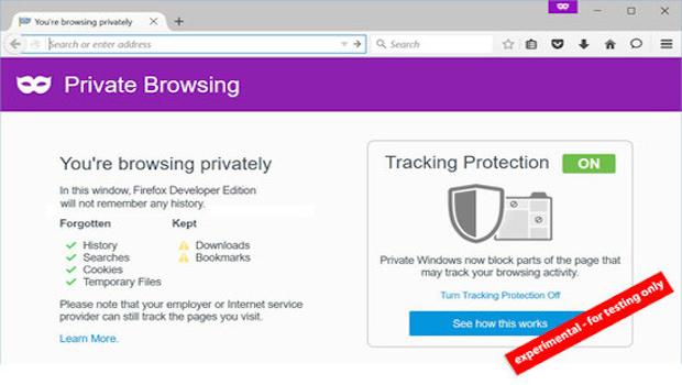 Firefox's experimental anti-tracking tool