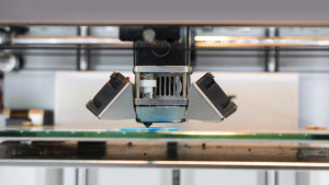 Three dimensional printer, Printing with blue Plastic Wire