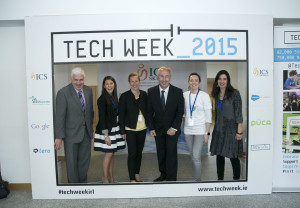 Tech Week 2015 at Dublin Castle was visit by Minister of State Kevin Humphreys