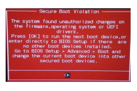 Asus secure boot error