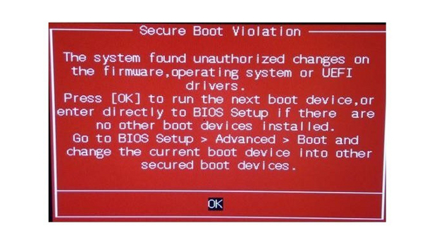 Asus secure boot error