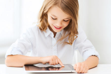 Girl with an iPad