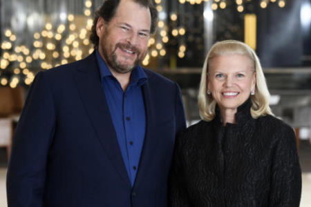 Marc Benioff, Salesforce, and Ginny Rometty, IBM