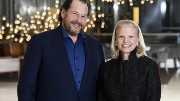 Marc Benioff, Salesforce, and Ginny Rometty, IBM