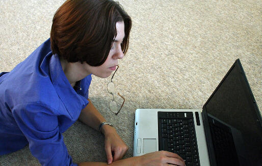 Person at a laptop