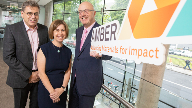 Prof. Mick Morris and Dr. Lorraine Byrne, AMBER; and Prof Mark Ferguson, Science Foundation Ireland