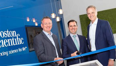 Pictured: James Lyons, Boston Scientific Galway; Martin Shanahan, IDA Ireland; and Mike Mahoney, Boston Scientific