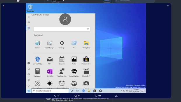 Microsoft new start menu