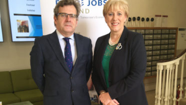 John Byrne, Corlytics, with Minister for Business, Enterprise & Innovation Heather Humphries