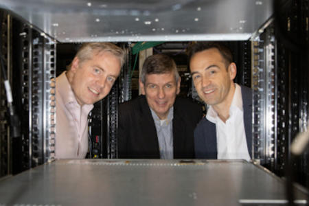 Alex French, Siro; Jerry Sweeney, CloudCIX; and Chris Lowe, Siro