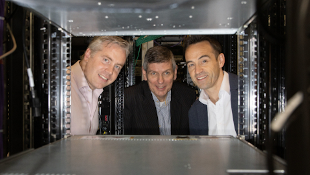 Alex French, Siro; Jerry Sweeney, CloudCIX; and Chris Lowe, Siro