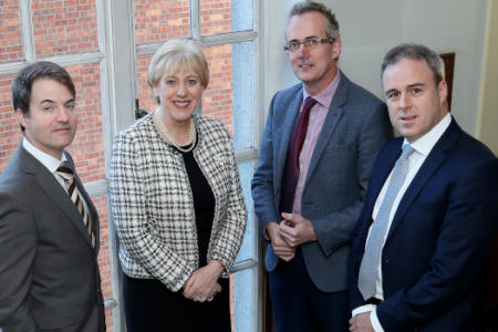 Minister for Business, Enterprise & Innovation Heather Humphreys; Donnchadh Cullinan, Enterprise Ireland; Michael Culligan, Dublin Business Innovation Centre; Richard Watson, DBIC Ventures