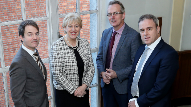 Minister for Business, Enterprise & Innovation Heather Humphreys; Donnchadh Cullinan, Enterprise Ireland; Michael Culligan, Dublin Business Innovation Centre; Richard Watson, DBIC Ventures