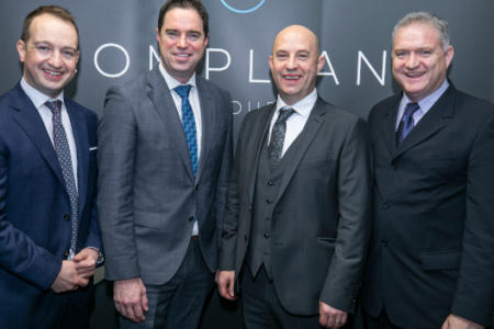 Oisin Curran, Odyssey VC, Martin Heydon TD, Fionnan Friel, and Tom McKittrick, Odyssey VC