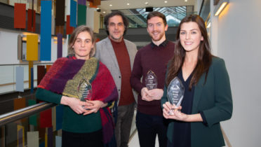 Sprint award winners Alaksdar Jaksic, Mark O’Sullivan, Niamh Creedon, and Dr Linda Higgins