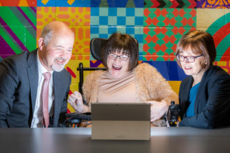 John O’Sullivan, Enable Ireland; Imelda Delemere, Enable Ireland Adult Services; and Cathriona Hallahan, Microsoft Ireland