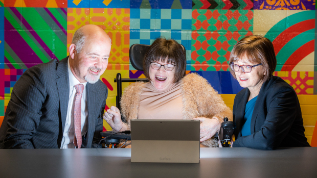 John O’Sullivan, Enable Ireland; Imelda Delemere, Enable Ireland Adult Services; and Cathriona Hallahan, Microsoft Ireland