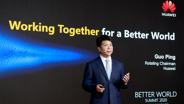 Huawei's Guo Ping addresses the Better World Summit (Image: Huawei)