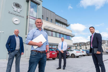 Raymund O'Connor, Bishopstown Credit Union; Declan Colfer, Wellington IT; Danny O'Donoghue and Philip Hosford, Bishopstown Credit Union