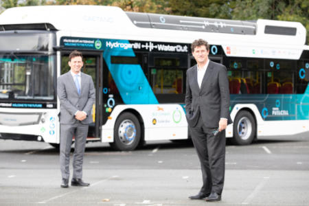 Minister for Climate Action, Communication Networks & Transport Eamon Ryan and Steve Tormey, HMI & Toyota Ireland