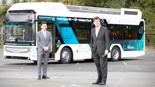 Minister for Climate Action, Communication Networks & Transport Eamon Ryan and Steve Tormey, HMI & Toyota Ireland