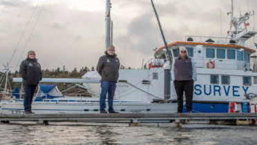 Mark O'Reilly, Trudy McIntyre and David Hyde of Fisheries Liaisons