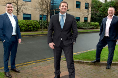 Shane Tully, Telcom; Ciaran McNamara, Avaya; and Liam Tully Telcom