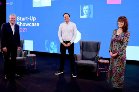 Tánaiste and Minister for Enterprise, Trade and Employment Leo Varadkar with on Kevin Sherry, Enterprise Ireland and Jenny Melia, Enterprise Ireland