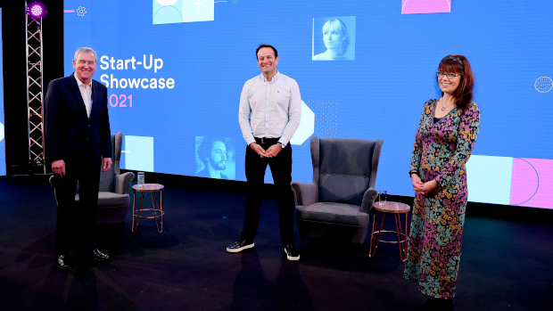 Tánaiste and Minister for Enterprise, Trade and Employment Leo Varadkar with on Kevin Sherry, Enterprise Ireland and Jenny Melia, Enterprise Ireland