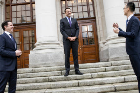 Martin Shanahan, IDA Ireland; Tánaiste & Minister for Enterprise, Trade and Employment Leo Varadkar; and Tony Yangxu, Huawei