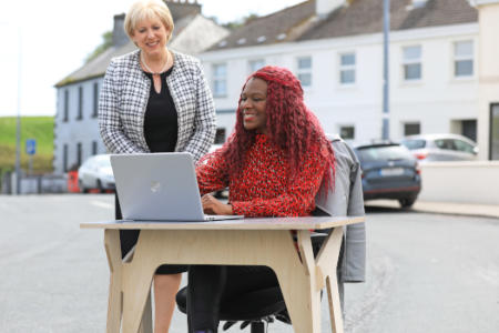 Minister for Rural & Community Development Heather Humphreys and Cynthia Balouala