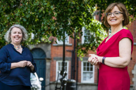 Prof Linda Doyle, Trinity College Dublin, and Cathriona Hallahan, Microsoft Ireland