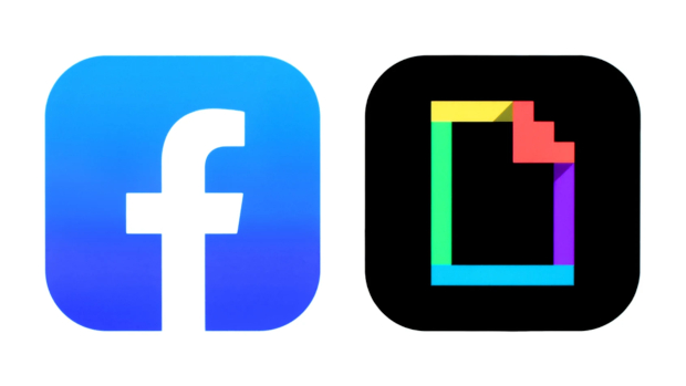 Facebook and Giphy logos