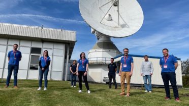 Ireland’s Eirsat-1 team with ESA staff at the ESA Education Centre in Redu, Begium