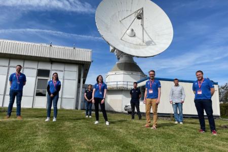 Ireland’s Eirsat-1 team with ESA staff at the ESA Education Centre in Redu, Begium