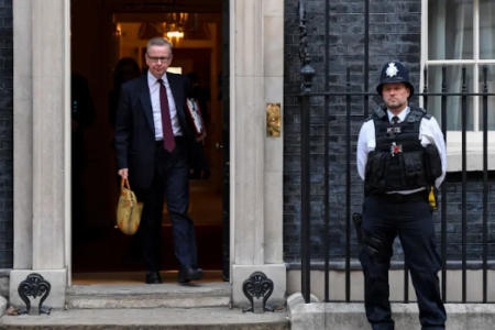 Michael Gove leaves 10 Downing St
