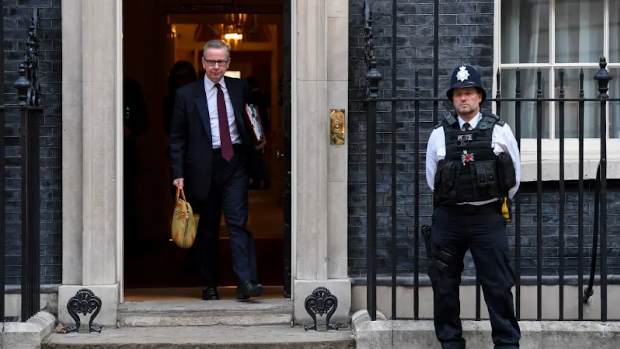 Michael Gove leaves 10 Downing St
