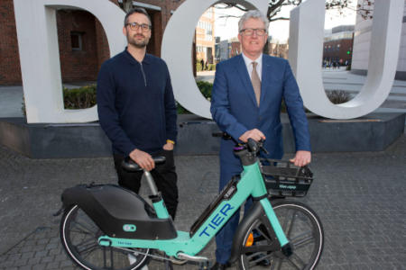 Fred Jones, Tier Mobility, with DCU President Daire Keogh