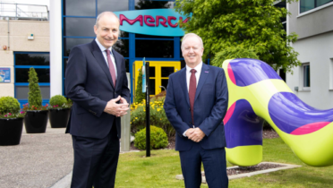 An Taoiseach Micheal Martin with Martin McAuliffe, Merck