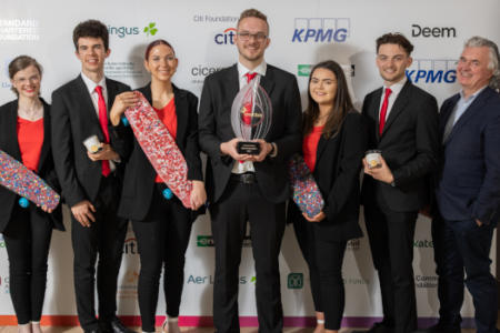 Hazel Young, Timothy McGrath, Michelle Cox, Elvis Seporatitis, Neassa O’Sullivan, with Sam Spillane, and Terence O’Rourke, Enactus Ireland