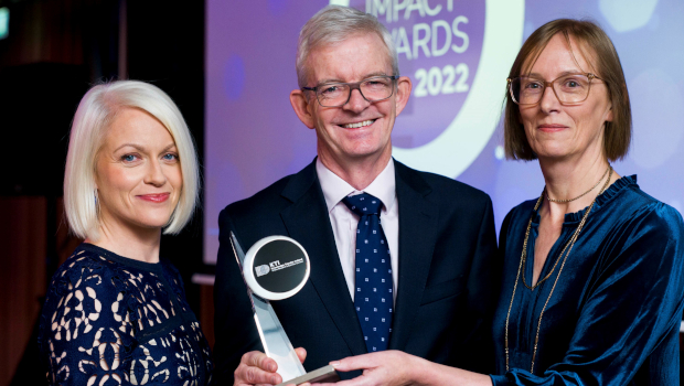 Kathriona Devereux; Joe Healy, Enterprise Ireland; and Imelda Lambkin, Knowledge Transfer Ireland