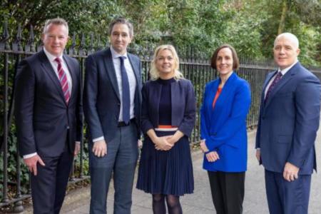 Mark Jordan, Skillnet Ireland; Simon Harris, Minister for Further and Higher Education, Research, Innovation and Science; Nessa McEniff, The Learnovate Centre, Trinity College Dublin; Aisling Soden, IDA Ireland; Shane Heraty, Cisco