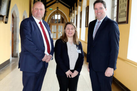 Profe Markus Helfert, IVI; Prof Zohreh Pourzolfaghar, Maynooth University; and Minister of State for the Dept of Agriculture, Food & the Marine Martin Heydon