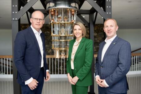 Minister Simon Coveney; Deborah Threadgold, IBM; Michael Lohan, IDA